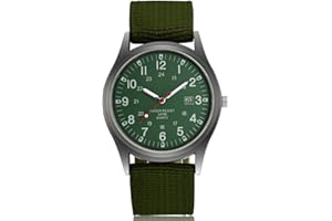 Macabolo Montre à quartz pour homme - Lumineux dans l'obscurité - Montre militaire de luxe - Style militaire - Décontracté - Calendrier - Sport
