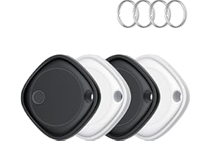 AJBLG Smart Tracker Tag 4er Pack, Schlüssel Finder Kompatibel mit Apple Find My APP (nur iOS), IP67 wasserdicht, Austauschbarer Akku, Bluetooth Key Finder für Gepäck/Taschen/Koffer/Brieftasche
