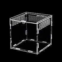 360° PC Terrarium 20x20x18cm - Transparente Fütterungsbox Für Reptilien & Insekten