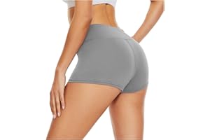 DDOBB Cortos Shorts Mujer Hot Pant Deporte Cintura Alta Ciclismo Push Up