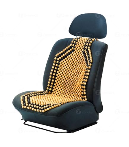 Wood Beaded Car Seat Cushion - Natural Wood Bead Cover For Cars & Office Chairs - Cooling & Massaging