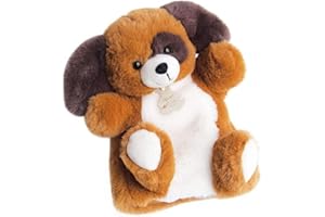 Histoire d'Ours - Doudou Marionnette à Main Chien - 25 cm - Marron - Douce Marionnette - HO2599