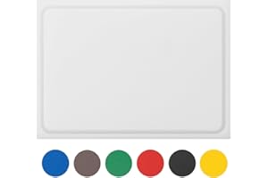 Muvell stabiles Schneidebrett Kunststoff | Weiß, 35x25x2 cm | Spülmaschinenfest, EXTRA dick, messerschonend | Farben & Größen auswählbar | HACCP Brot & Käse Küchenbrett | Schneidbrett mit Saftrille
