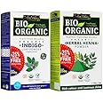 INDUS VALLEY BIO ORGANIC Indigo and Herbal Henna Powder Combo - 250 gm Each