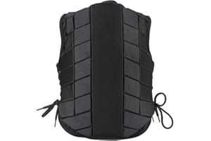 Wakects Kinder-Sicherheitsweste rückenprotektor Schwarz reiten mit Reißverschluss und verlängerter Polsterung für Radfahren oder andere Sportarten(cm)