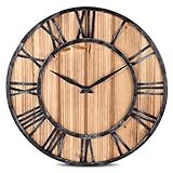 Wanduhr Vintage, LoKauf Holz Lautlos Retro Wanduhr...