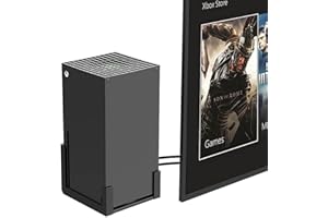 Monzlteck Wandhalterung für Xbox Series X, komplett aus Metall, vertikal, zum Aufhängen an der Wand mit Power-Button, Links/rechts, Wandregalhalterung für XSX