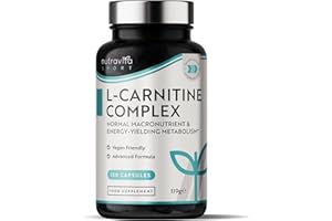 Nutravita L CARNITINA - 150 Capsule vegane ad alta resistenza con riboflavina aggiunta, biotina, cromo, vitamina D, B3 e B6