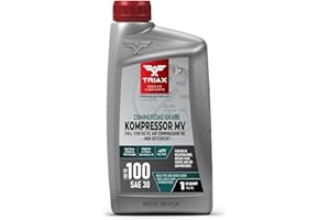 TRIAX Kompressor MV 100 / SAE 30 - Aceite de compresor de aire totalmente sintético, multivisibilidad, grado comercial, para rotativo, paleta, tornillo y recíproco, alta temperatura, 20.000 horas de