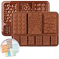 Skytail 9 in 1 Cavities Multi Silicone Chocolate bar Mould/Chocolate Making and Shaping Mould/Waffle Shape (Bubble, Dotted and Origami Zig zag Spike) Chocolate Mould for Jelly, Candy, Fondant etc.