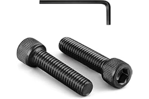 ORTAVA 20 sztuk śrub cylindrycznych z gniazdem sześciokątnym, M5 x 25 śruby z łbem cylindrycznym DIN 912 / ISO 4762, pełny gwint, stal stopowa z kluczami imbusowymi (czarne)