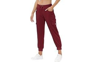 JINSHI Pantaloni Donna Cargo Pantalone Lungo Sportivo Leggero Lavoro Jogging Pant con Tasche