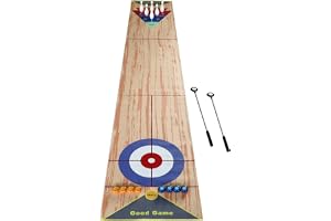 YNAADYH Bordscurling Spel, Bordscurling för inomhus Bärbart Shuffleboard Spel Bordscurling Set för Fest