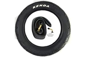 CBK-MS 1x 12 12.1/2 x1.75 x 2.1/4 = 47-203 Reifen + Schlauch mit 45° Winkel Autoventil Kinderwagen Roller Dreirad Laufrad Fahrrad Anhänger