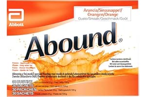 Abbott Nutrition Abound Aminoacidi e HMB, Miscela di Aminoacidi con Arginina, Glutammina e HMB, Bustine in Polvere, senza Glutine, senza Lattosio, Gusto Arancia, Confezione 30 x 24gr