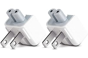 BEYEE Travel Charger Converter, US Tête de Canard connecteur de Rechange pour tablettes iPod, iPhone, iPad, Adaptateur Secteur Macbook (2xUS Plug)