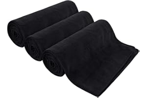 HIDMD Asciugamani da palestra asciugamano fitness da palestra telo uomo accessori, Set da 3,40CM X 80CM Nero