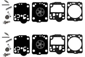 AISEN 2 x Kit de réparation de carburateur Membrane pour tronçonneuse Husqvarna 235 236 240 435 Zama