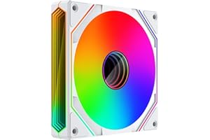 Jungle Leopard Prism 6PRO ARGB PWM Computer PC Fan 120mm,Three Infinite Mirrors on the Side (White, Reverse Flow)