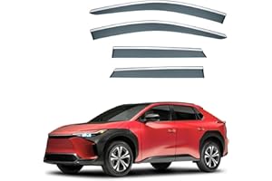 LINCYS 4 Pieces Car Window Wind Deflectors for Toyota BZ4X MK1-EA10 2022 2023, Side Door Stick-On Rain Deflector Sun Visors Shield Accessories