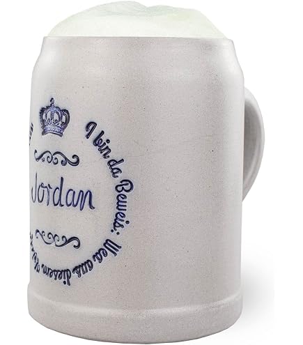 Hofbräuhaus München Premium Steinkrug 1 Liter – Handgefertigt Mit Echtgold-Veredelung, Salzglasiert
