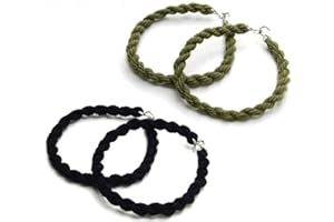 BINPHORM Elastic Trouser Ankle Bands,4 PCS Military Boot Straps with Metal Hooks Twist Ties for Outdoor Army & Sports Durable Twisties Army Bands for Trousers & Boots