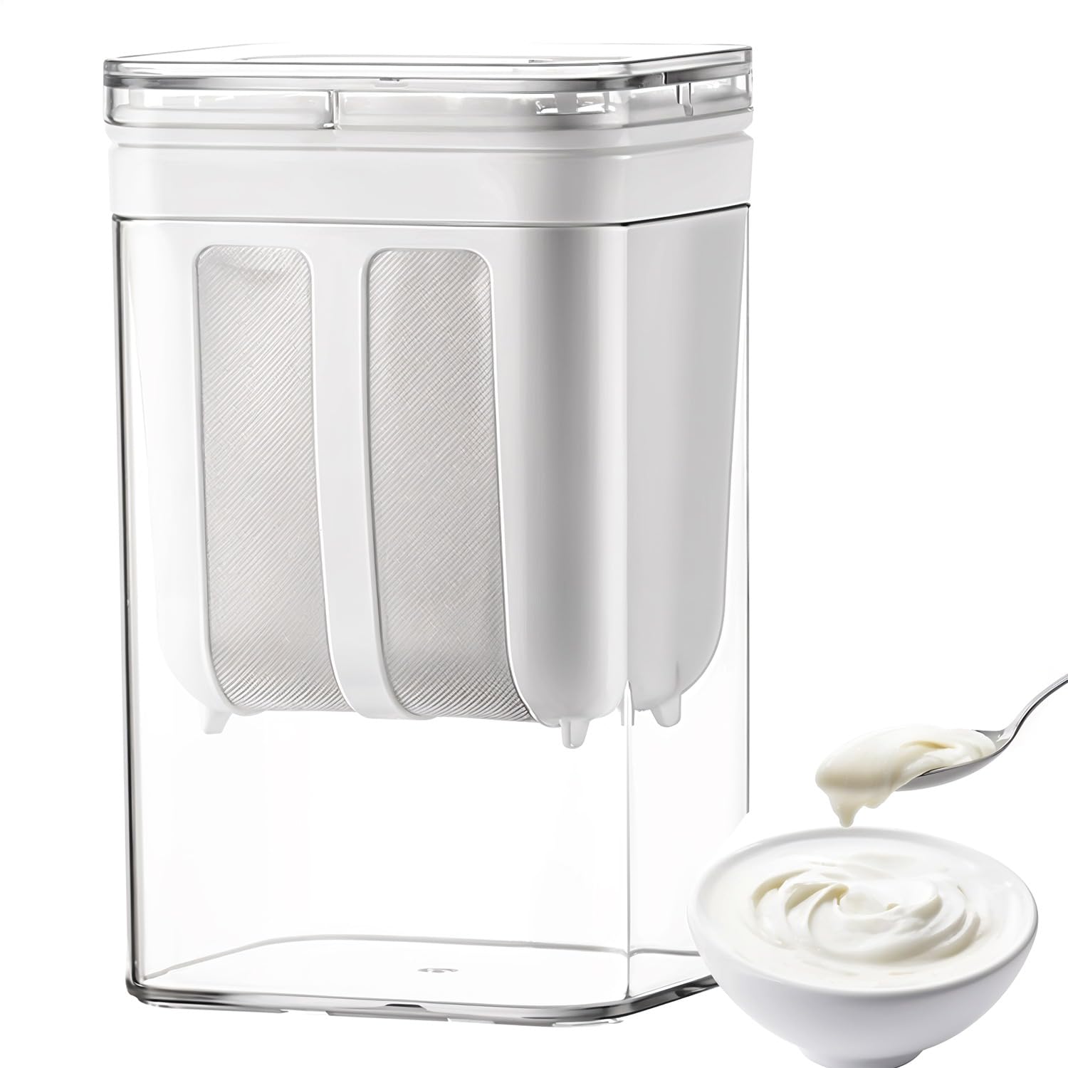 MYOZ 1100ml Curd Yogurt Maker: Create Fresh Dahi with Whey Separator and Hung Curd Strainer