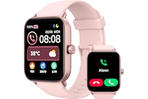 TOOBUR Smart Watch for Women Alexa Built-in, IP68 Waterproof Swimming, 1.8" Fitness Watch with Answer&Make Call/Heart Rate/Step Counter/Sleep Tracker/100 Sports, Compatible Android iOS