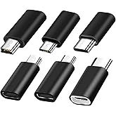 YRIKE USB C Adapter (6 Stück), USB C auf Mini USB Adapter,Micro USB auf USB C Adapter,Kompatibel mit Laptops, LG, Mobiltelefo