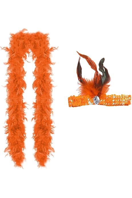 Boa Di Piume Bianche 2 Metri Con Occhiali A Cuore - Costume Anni 20 Per Feste E Carnevale - Foto 4