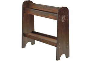 HOTCAN Pine Wood Saddle Rack – Ideal Saddle Stand for Western Saddles and Horse Tack Organizers, Perfect for Displaying Trophy Saddles at Home - Walnut