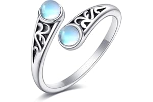 CUPENDA Filigree Moonstone Toe Rings Sterling Silver Celtic Moonstone Toe Ring Beach Foot Jewelry Gifts for Women, Sterling Silver, No Gemstone