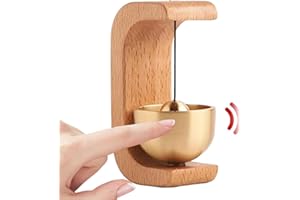 HNTKGME Magnetisches TüRglocke Ohne Bohren, Ladenbesitzer Glocke Zum öFfnen Von TüRen, Selbstklebendes C-FöRmiges Windspiel Aus Massivem Holz, Glocke Zum AufhäNgen FüR GeschäFte, HäUser, GäRten (*D)