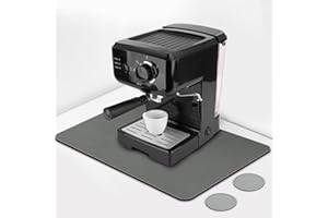 Lieberwell Alfombrilla de silicona para cafetera, 40 x 50 cm, base antideslizante para recoger restos de café, accesorios para cafetera automática, almohadilla para comedero