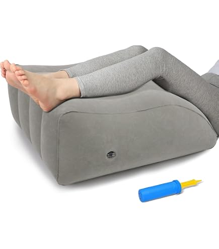 WIYETY - Coussin Gonflable Surélévation Jambes - Avec Masque Yeux Et Bouchons - Pour Meilleur Sommeil