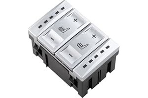 KASTURRBOO KASturbo Sitzheizungsknopf Kontrollschalter Kompatibel mit Galaxy MK3 S-MAX Mondeo MK4 6M2T19K314AC BS7T19K314AB Silber