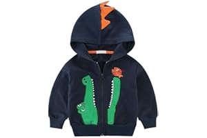 TEDD Boys Hoodies Zip for Kids Jumper Cotton Jacket Top Dinosaur Crocodile Sweatshirts Long Sleeve T Shirt Casual Toddler Clothes Autumn Winter 1-8 Years