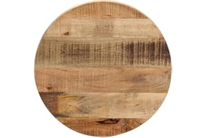 ‎VIDAXL vidaXL Tischplatte, Holzplatte für Tisch Esstisch Couchtisch, Ersatztischplatte Rund, Massivholzplatte, Ø 60x1,5cm Raues Massives Mangoholz