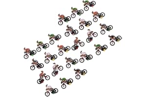 sharprepublic Paquete de 24 Miniaturas 1:87 Ciclista Modelo Piloto Paisaje DIY Accesorio Decoración HO