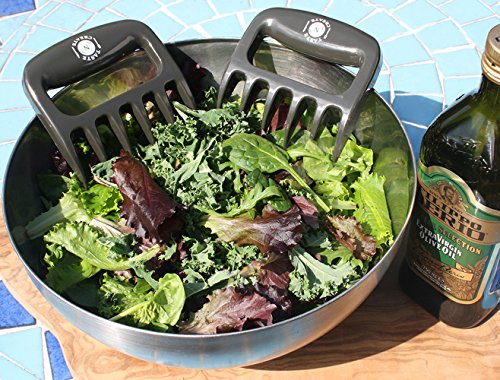 BEAR CLAWS for pulled pork,chicken,beef and more-Superior Grey BBQ forks-Meat shredders**Free Storage bag included and E Recipe Book included** by Taste N Create - 7