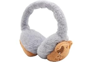 DHINCHANSAIB Casque anti-bruit pliable et réglable pour femme - Cache-oreilles en fausse fourrure souple, idéal pour l'hiver - Protection des oreilles (oreilles)