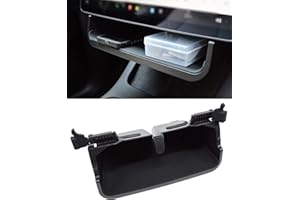KKTR-CAR Scatola di immagazzinaggio centrale sotto lo schermo compatibile con Tesla ModelY/3, supporto per fazzoletti di carta chiave cruscotto vassoio scaffale di stoccaggio accessori