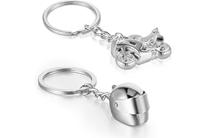 GEEHUA Porte clés de moto et de casque de moto, pendentif de porte-clés de voiture en métal, idée cadeau de motard, pendentif de porte-clés de cadeau de motard, cadeaux de vacances