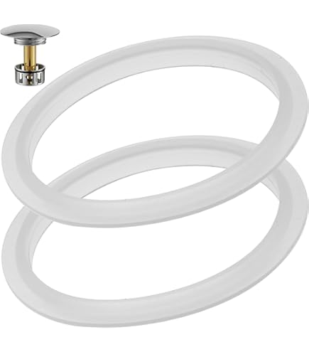 QIUMING 10 stuks pop-up reserveafdichtingen voor wastafel, O-ring voor badstoppers, pop-up afdichting en ventiel voor keuken, badkamer, wastafel, badkuip, afvoerstop (wit, 38 x 23,5 mm
