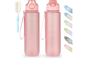 CodiCile Gourde Sport 1l Bouteille d'eau de sport 1 l sans BPA avec couvercle de verrouillage et anti-fuite, pour gym, école, cyclisme, plein air, sport, fitness et bureau