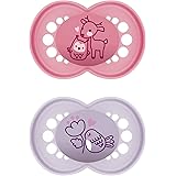 MAM Ciuccio originale Pure in set da 2 pezzi, adatto ai denti, in materiale sostenibile e rinnovabile, tettarella in silicone