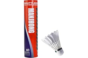 ‎MANJHONG MANJHONG Badminton Bälle Kork-Kopf, Guter Flug und Balance, Entenfeder Federbälle für Indoor Outdoor Spiele Training