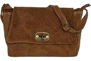 LucieElle Bolso Cuero Mujer Bandolera | Bolso Cuero Ante Mujer Bandolera | Bolso Cuero Mujer Italiano | Bolso Cuero Ante Mujer | Bolso Cuero Mujer ' April '