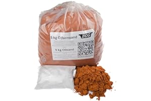 ZGG Sable à huile pour la construction de moules, à partir de 5 kg + 100 kg de talc gratuit pour métaux, grain très fin, réutilisable, idéal pour 1 à 25 kg de sable moulé