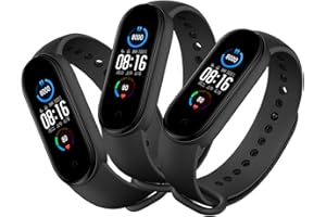 ZUOQIANG 3 Piezas Correa Compatible con Xiaomi Mi Band 5 / Band 6 / Xiaomi Mi Band 7, Correa Reloj Deportiva a Prueba de Sudor, Suave Silicona Correa de Repuesto para Hombre Mujer